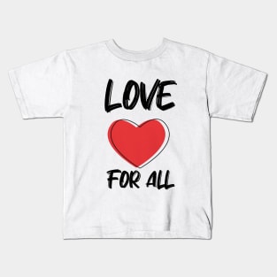 Love for All with Red Heart Kids T-Shirt